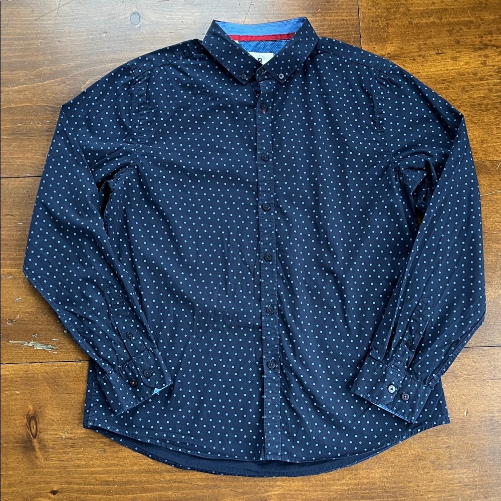 Steel & Jelly Boys Navy Button Down Shirt Sz XL